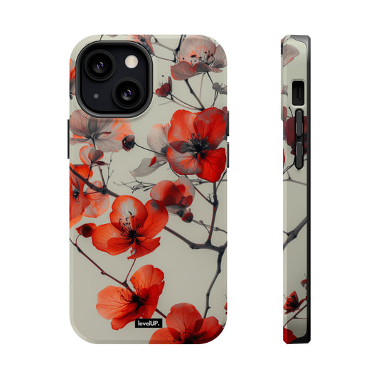 002 Floral iPhone MagSafe Case | Colorful, Red Flowers, Pink Flowers
